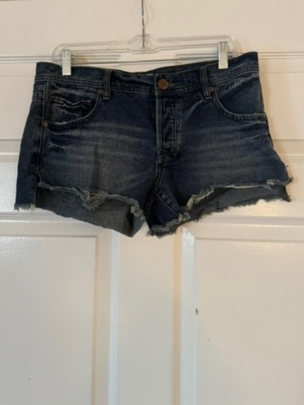 Free People Distressed Raw Hem Denim Cutoff Shorts Size 27